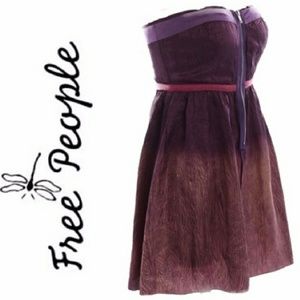FREE PEOPLE Plum Purple Ombre Boho Dress Size 0